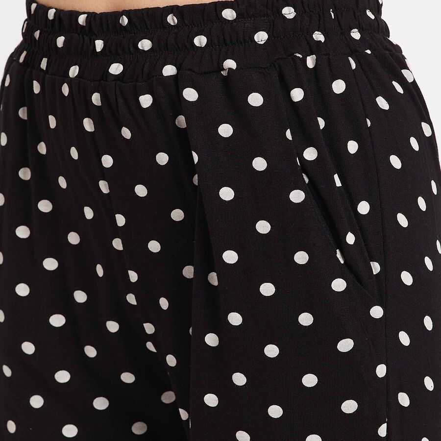 Solid Regular Trousers, Black, large image number null