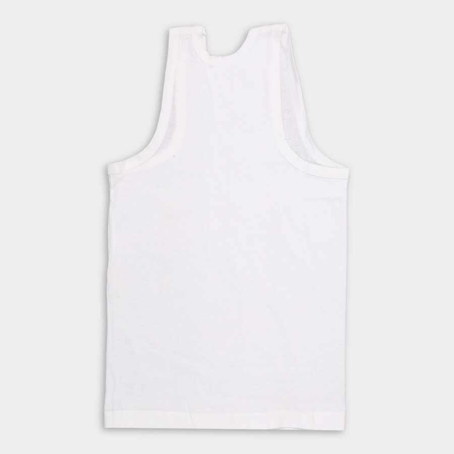 Boys' 100% Cotton Vest (Pack of 2), White, large image number null
