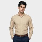 Men's Beige Formal Shirt, Beige, small