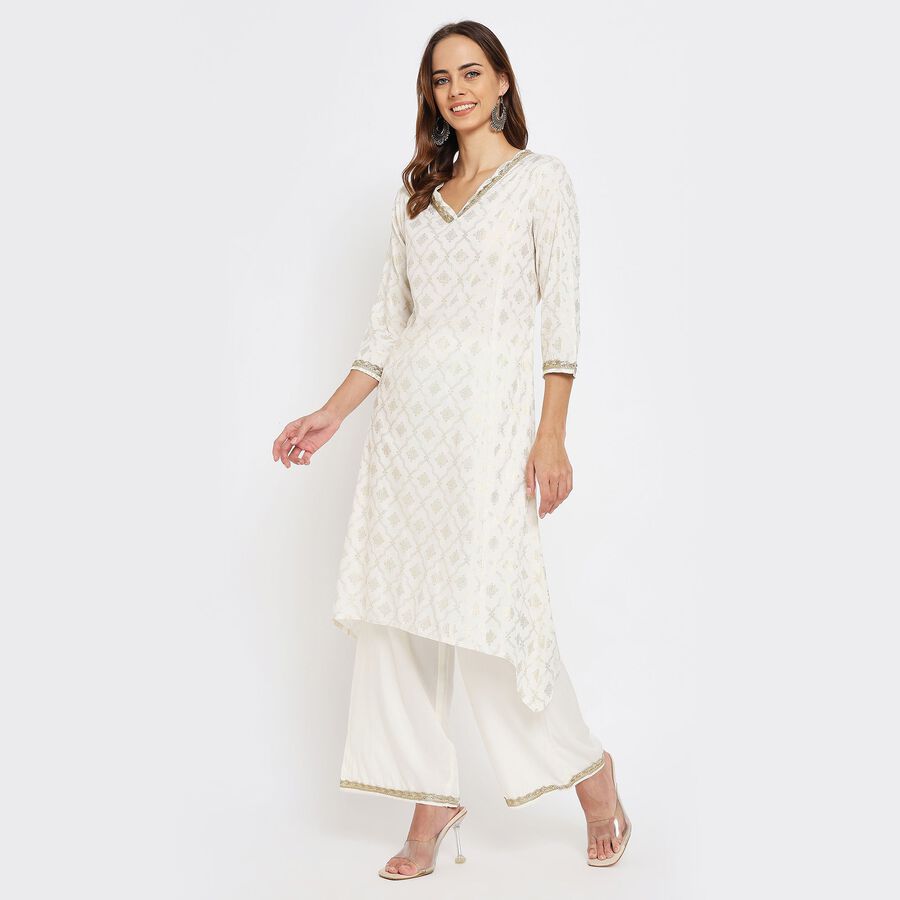 Ladies' Ethnic Set , Off White, large image number null