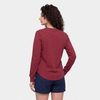 Women's Purple Round Neck Regular Top, Purple, small