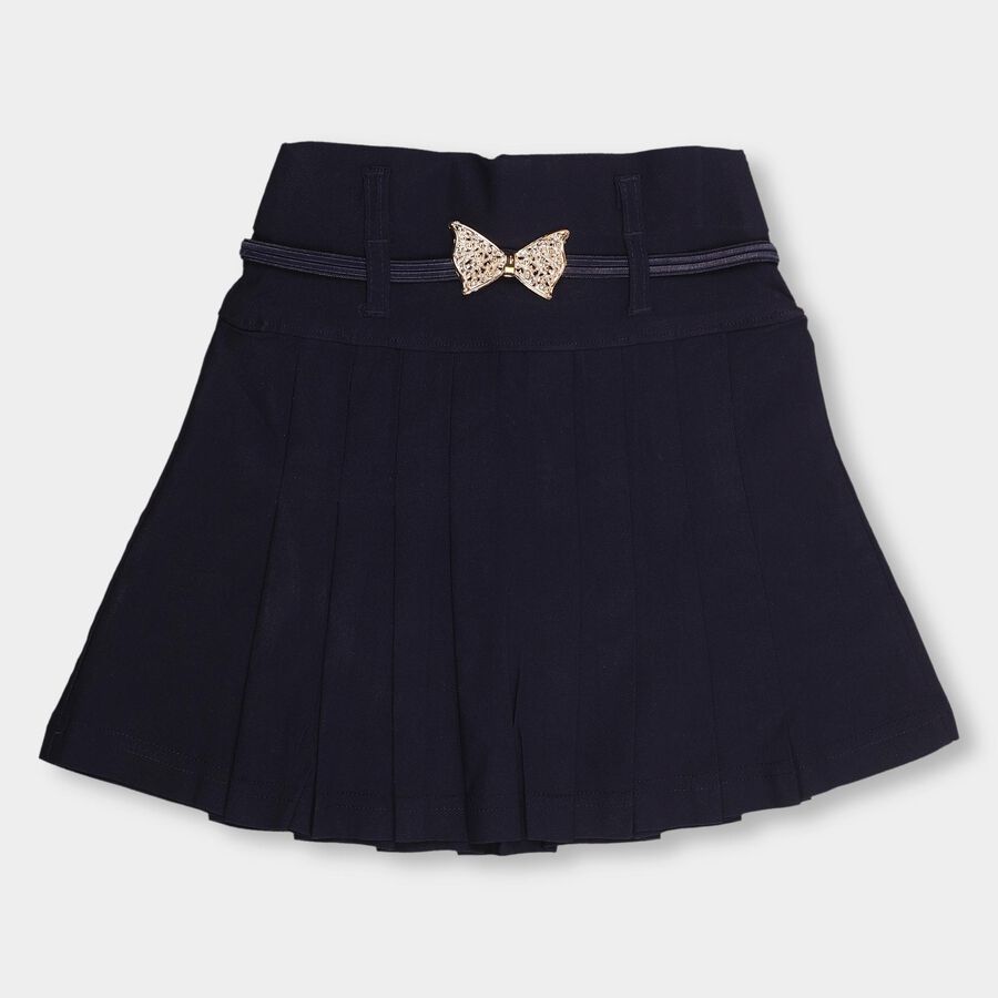 Girls' Skirt, Navy Blue, large image number null