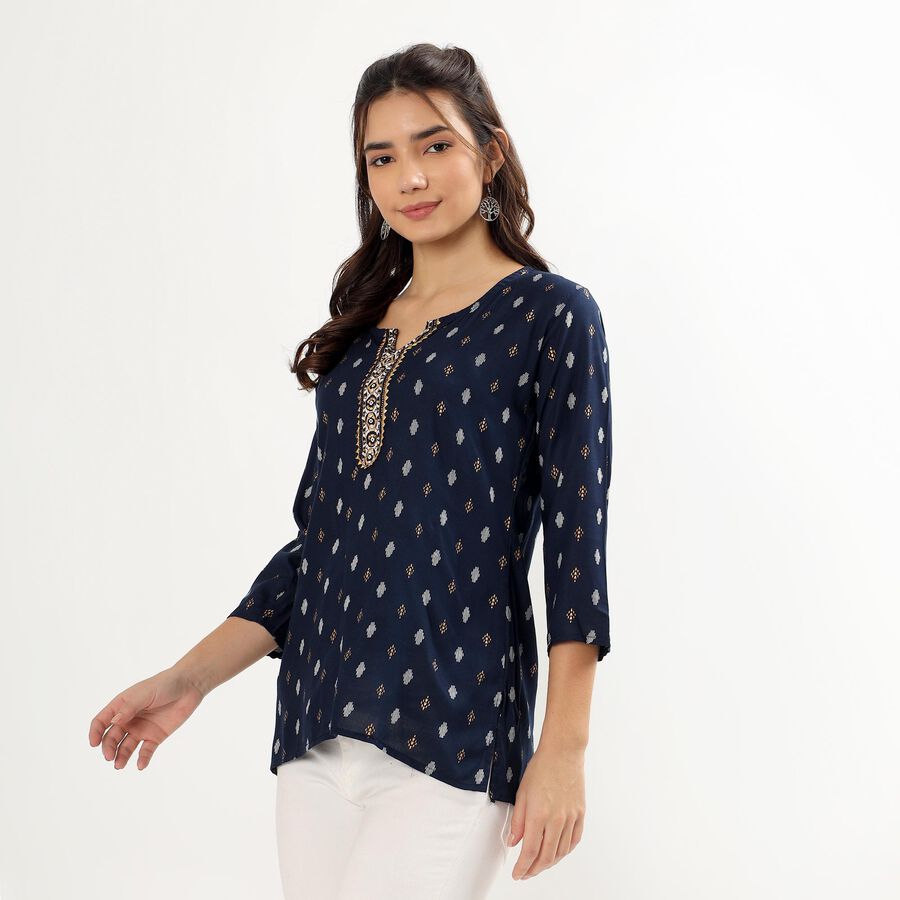 Ladies' Kurti, Navy Blue, large image number null
