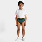Boys' Green Regular Fit Solid Briefs, हल्का हरा, small