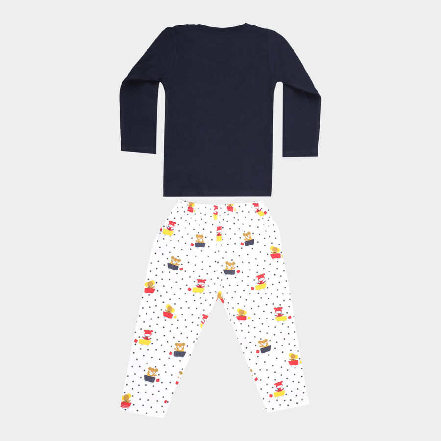 Infants Cotton Baba Suit, Navy Blue, large image number null