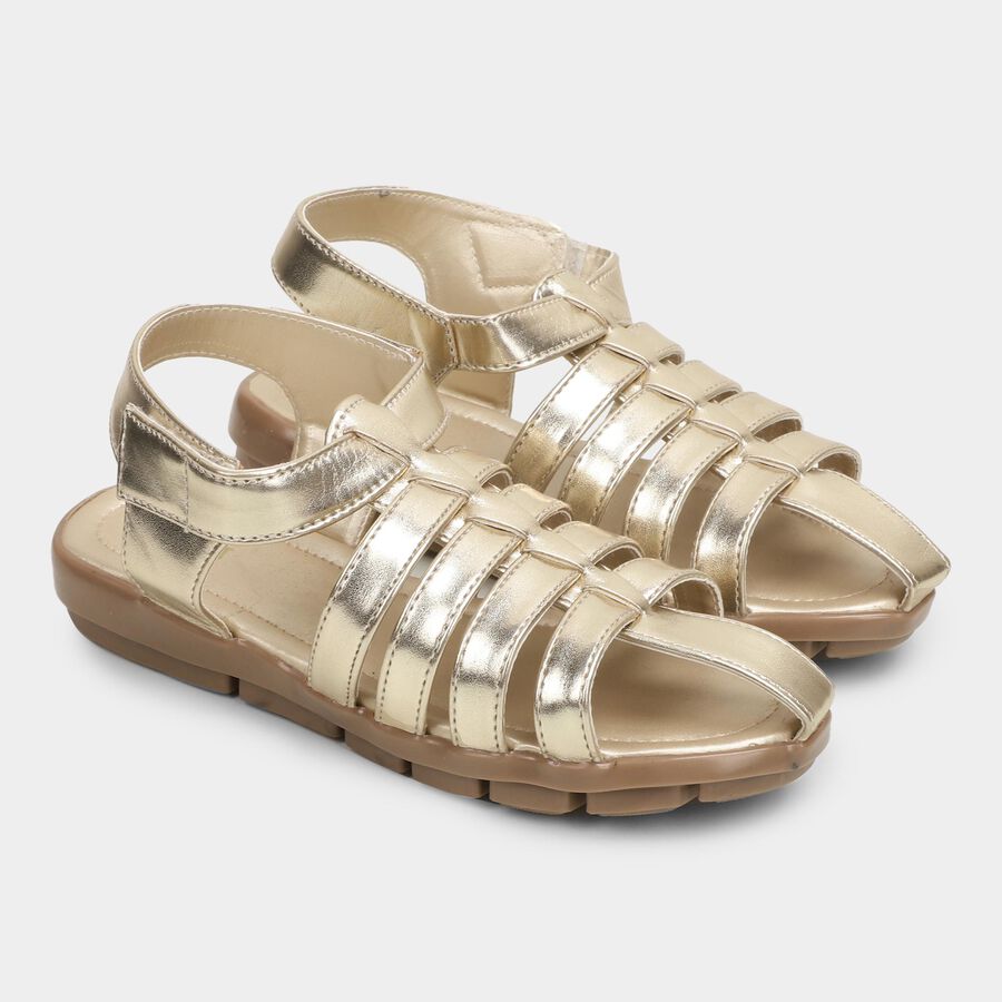 Girls' Sandal, Golden, large image number null