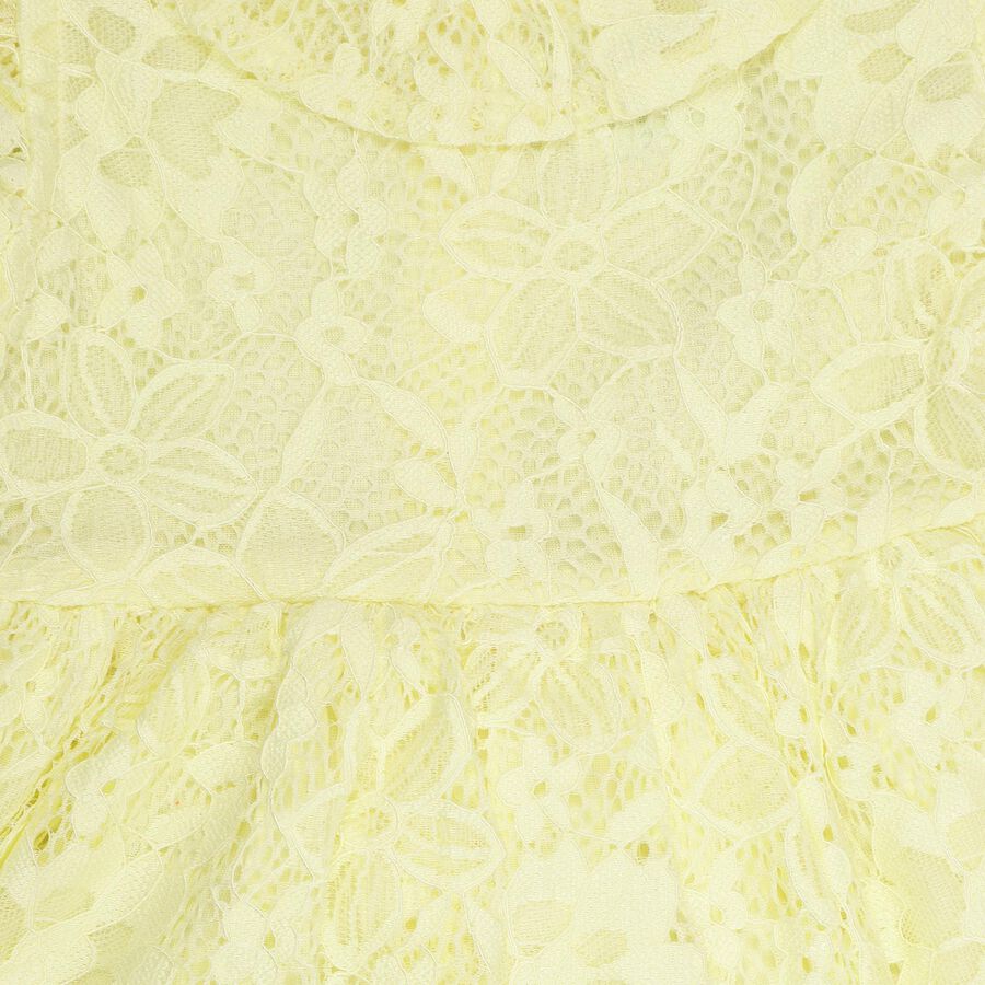 Infant Girls' Frock, पीला, large image number null