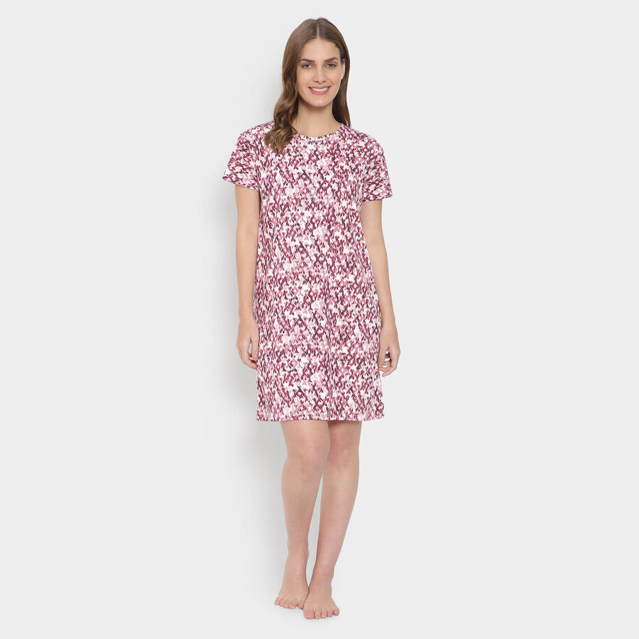 All Over Print Knee Length Women, गुलाबी, large image number null