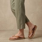 Women's Beige Toe-Post Flip-Flop Slippers, Beige, small