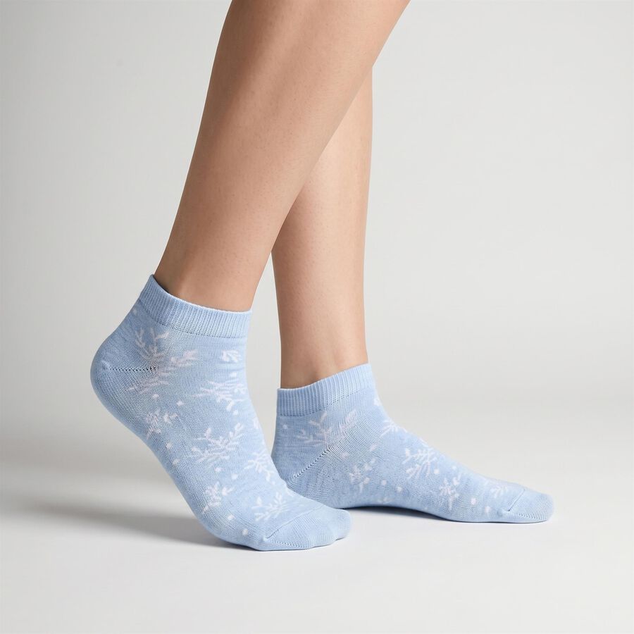 Women's Assorted Regular Fit Printed Pack of 3 Socks, चुनिंदा, large