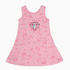 Girls' Pink Unicorn Print Sleeveless A-Line Frock, हल्का गुलाबी, small image number null