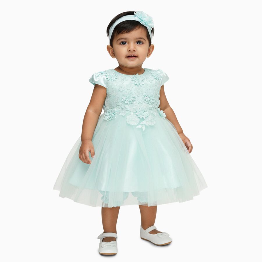 Infants' Frock, Light Green, large image number null