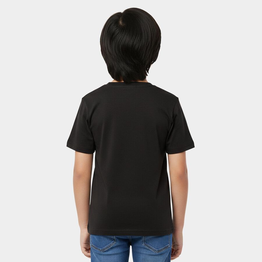 Boys' Half Sleeves T-Shirt, Charcoal, large