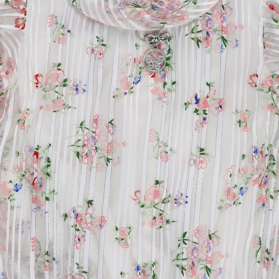 Girls' T-Shirt, सफ़ेद, large