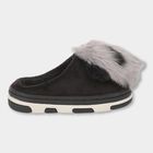 Kids Dusty Charcoal Black Slip-On Winter Slippers, Black, small image number null