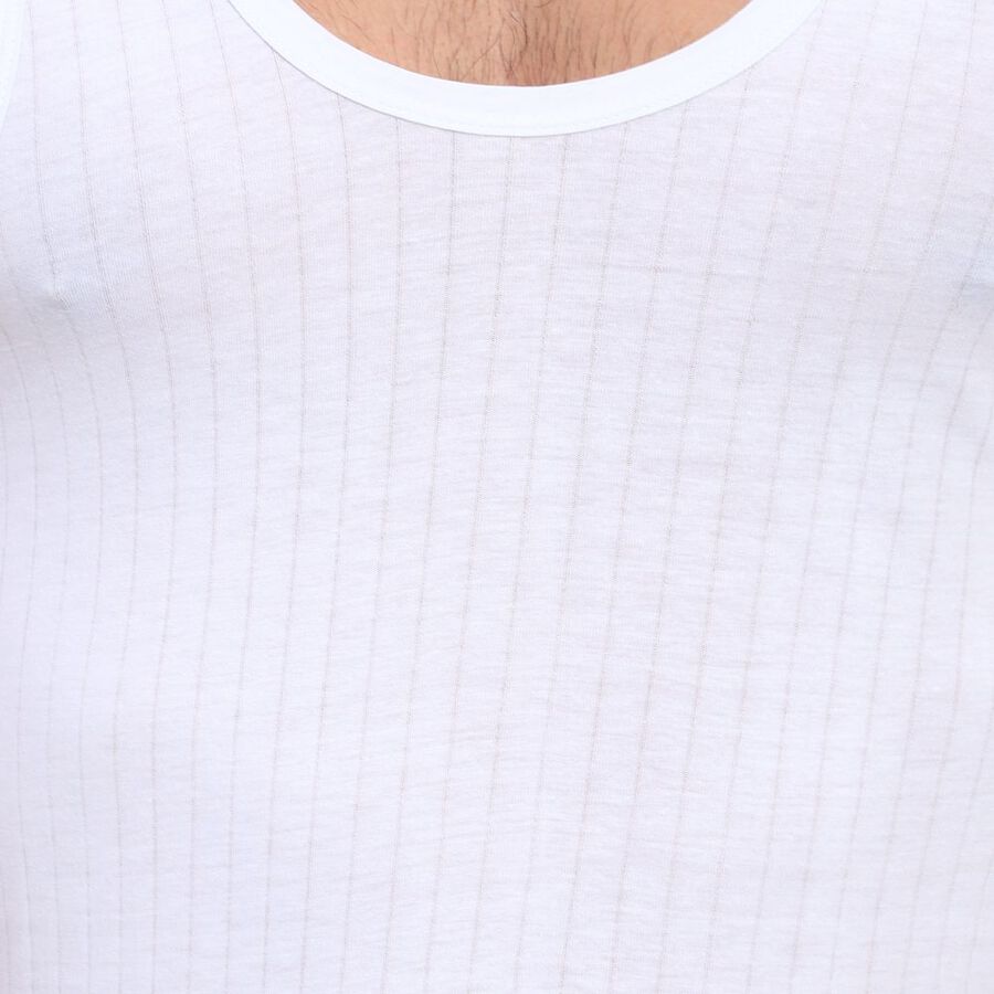 Men's Cotton Vest, White, large image number null