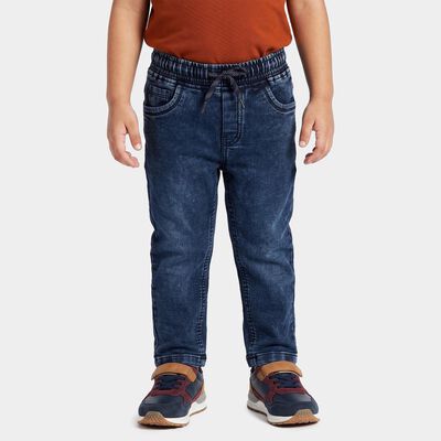 Boys Blue Straight Fit Washed Jeans