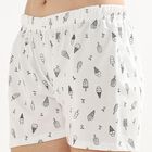 Ladies' White Printed Relaxed Fit Shorts, सफ़ेद, small image number null