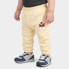Infants Beige Jogger Graphic Printed Pyjama, गहरा पीला, small
