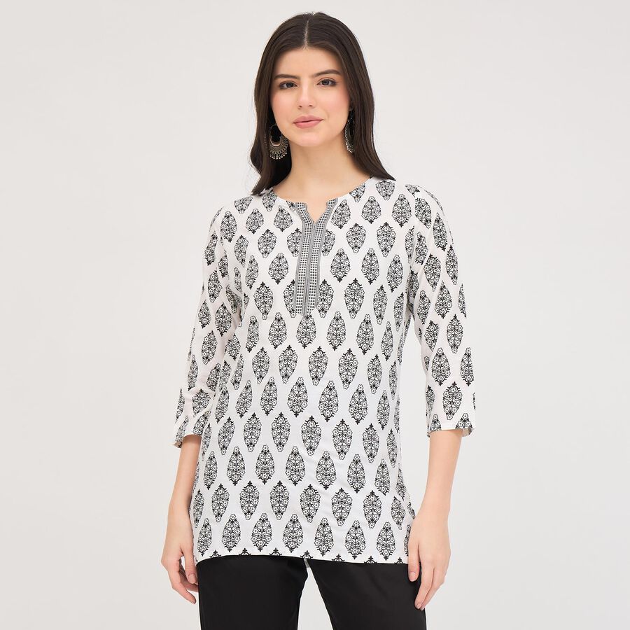 Ladies' Kurti, ऑफ व्हाइट, large image number null