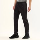 Men's Dark Grey Regular Fit Reflective Track Pants, Dark Grey, small