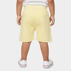 Infants' Yellow Regular Fit Cat Print Cotton Half Pant, Yellow, small