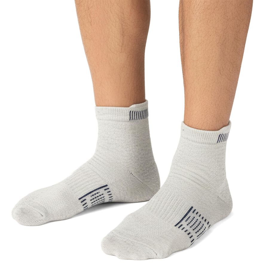 Men's Black and Gray Ankle Length Socks Pack of 3, नेवी ब्लू, large
