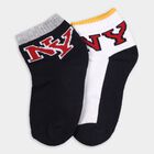 Boys' Socks (Pack of 2), Navy Blue, small