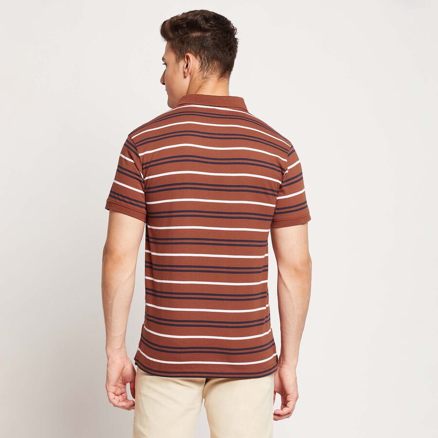 Stripes Polo Shirt, Rust, large image number null