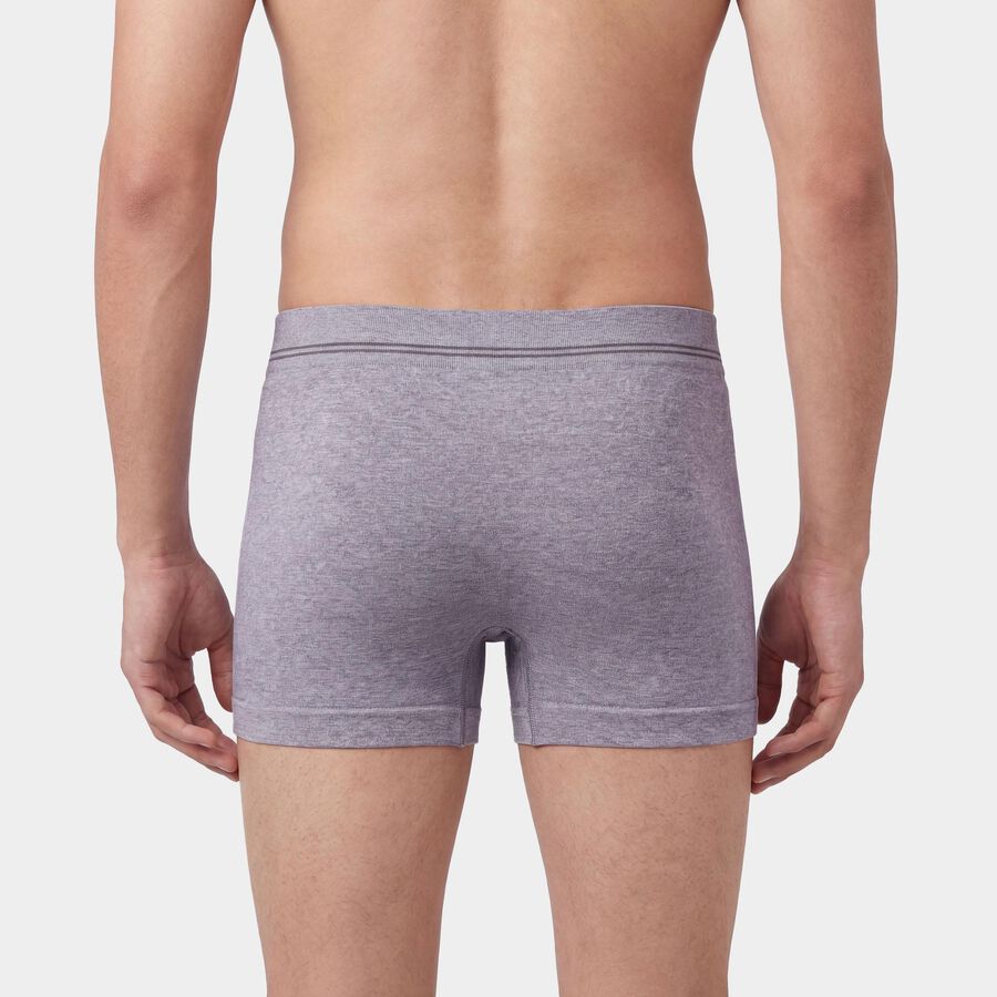 Men's Grey Slim Fit Melange Trunks, हल्का ग्रे, large