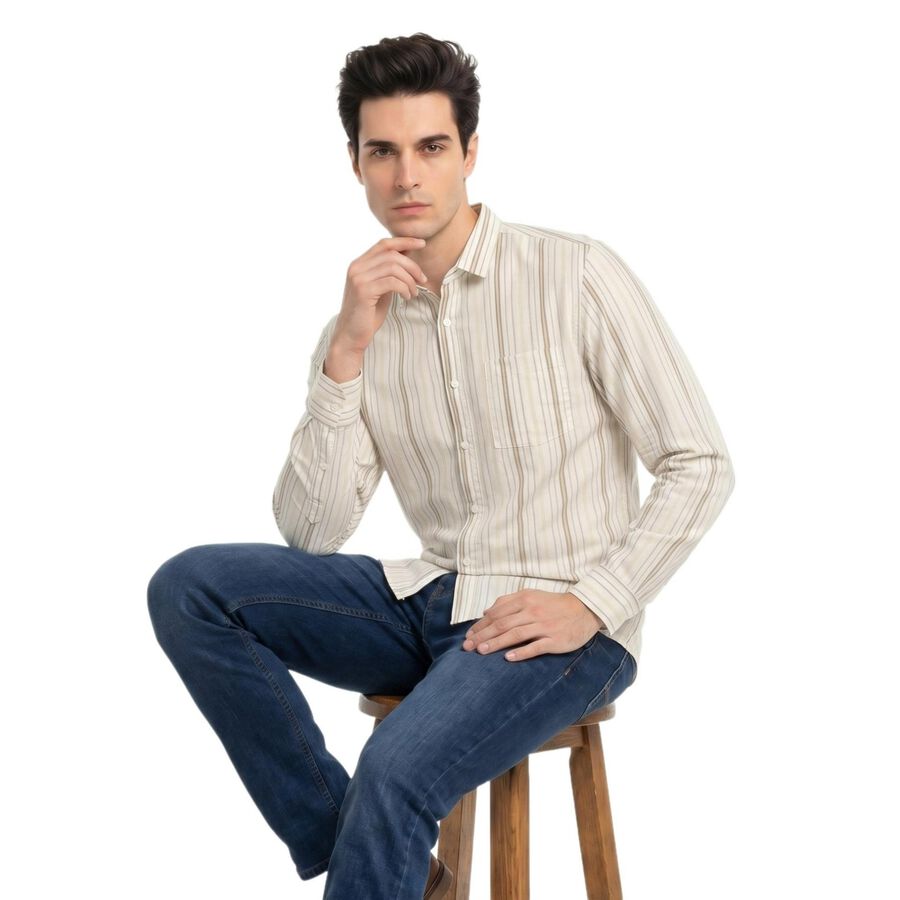 Men Yellow Casual Shirt, पीला, large
