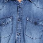 Cotton Solid Casual Shirt, Dark Blue, small image number null
