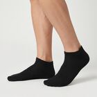 Men's Ankle Length Regular Fit Solid Pack of 3 Socks ( Black, Grey, White ), काला, small