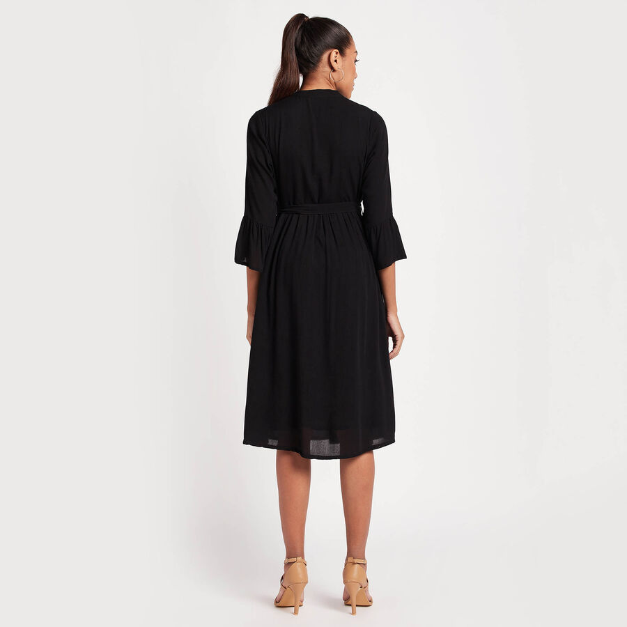 Embroidered Calf Length Women, Black, large image number null