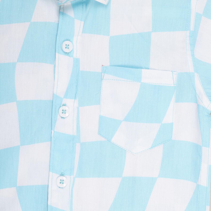 Boys' 100% Cotton Casual Shirt , Light Blue, large image number null