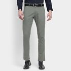 Men's Slim Fit Casual Trousers, Light Green, small image number null