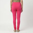 Women's Fuchsia Slim Fit Elastic Waist Churidar, रानी (फ्यूशिया), small