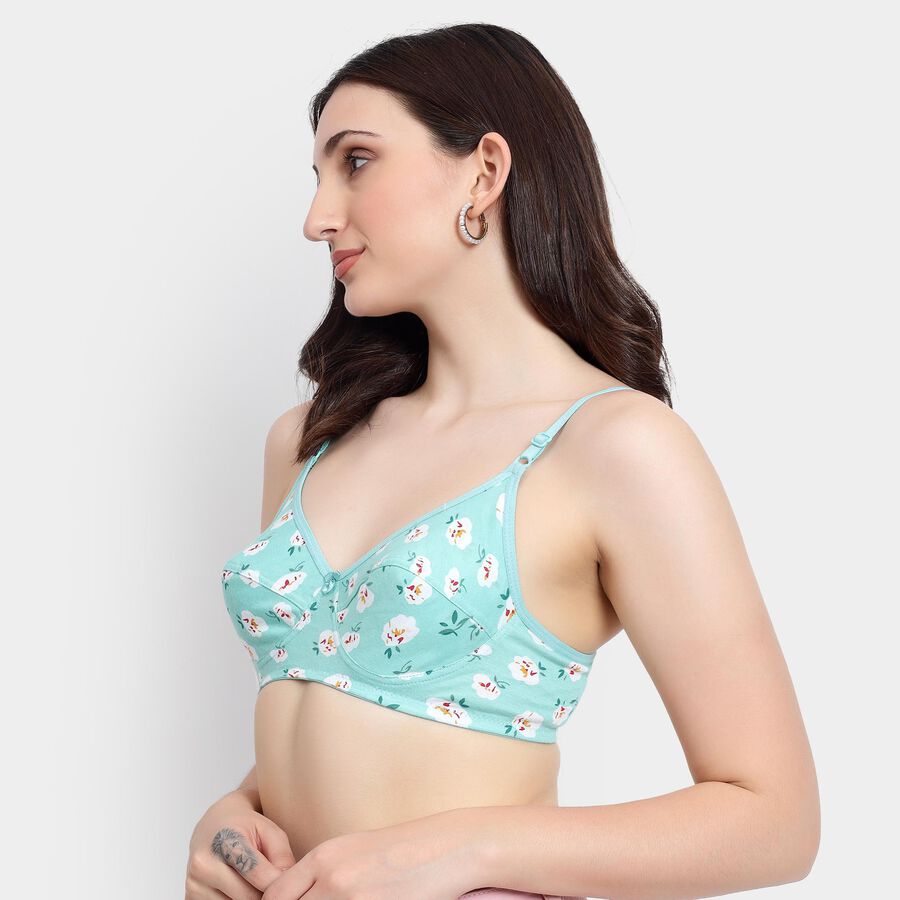 Ladies' 100% Cotton Bra , Light Green, large image number null