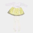 Infants Solid Round Neck Frock, Yellow, small image number null