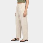 Women's White Regular Fit Solid Palazzos, Off White, small