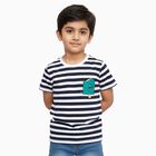 Boys' Half Sleeves T-Shirt, Navy Blue, small image number null