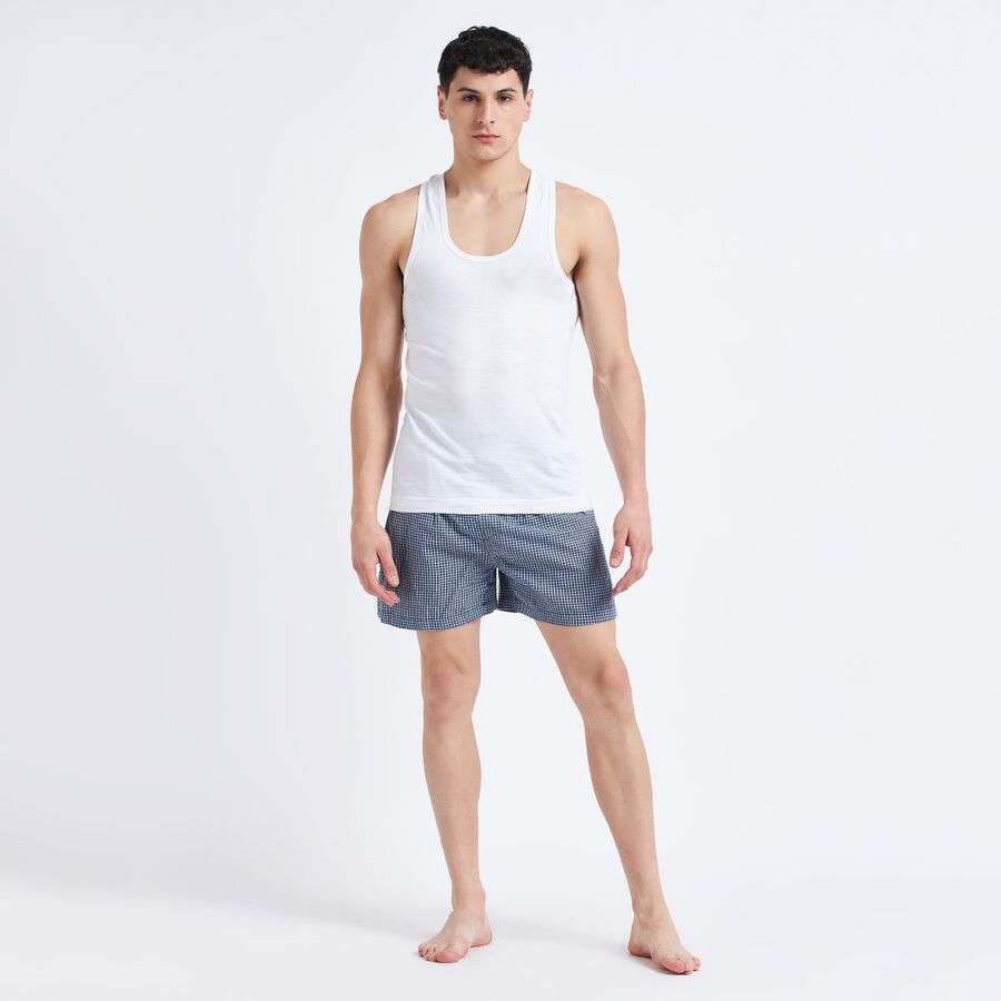 Men's Cotton Vest, White, large image number null