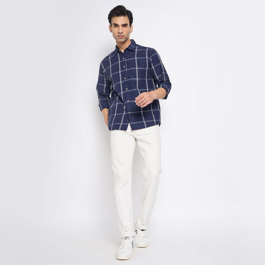 Men's Casual Shirt , नेवी ब्लू, large image number null