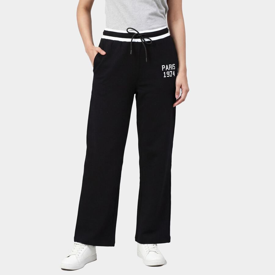 Ladies' Track Pants, काला, large