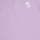 Boys' Soft Lavender Purple Polo Neck Half Sleeve T-Shirt, लाइलेक, small image number null