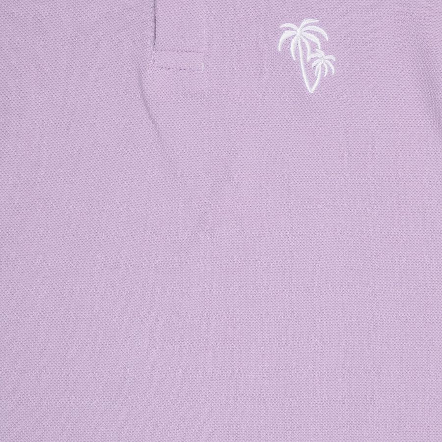 Boys' Soft Lavender Purple Polo Neck Half Sleeve T-Shirt, लाइलेक, large image number null