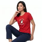 Women's Fuchsia Round Neck Regular T-Shirt, Fuchsia, small