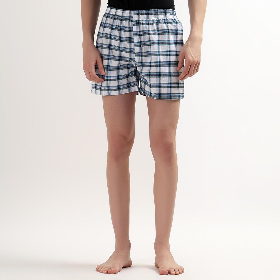 Men's 100% Cotton Boxers, हल्का नीला, large image number null