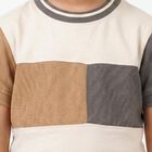 Boys Beige Cotton Crew Neck Regular Boys T-Shirt, Beige, small