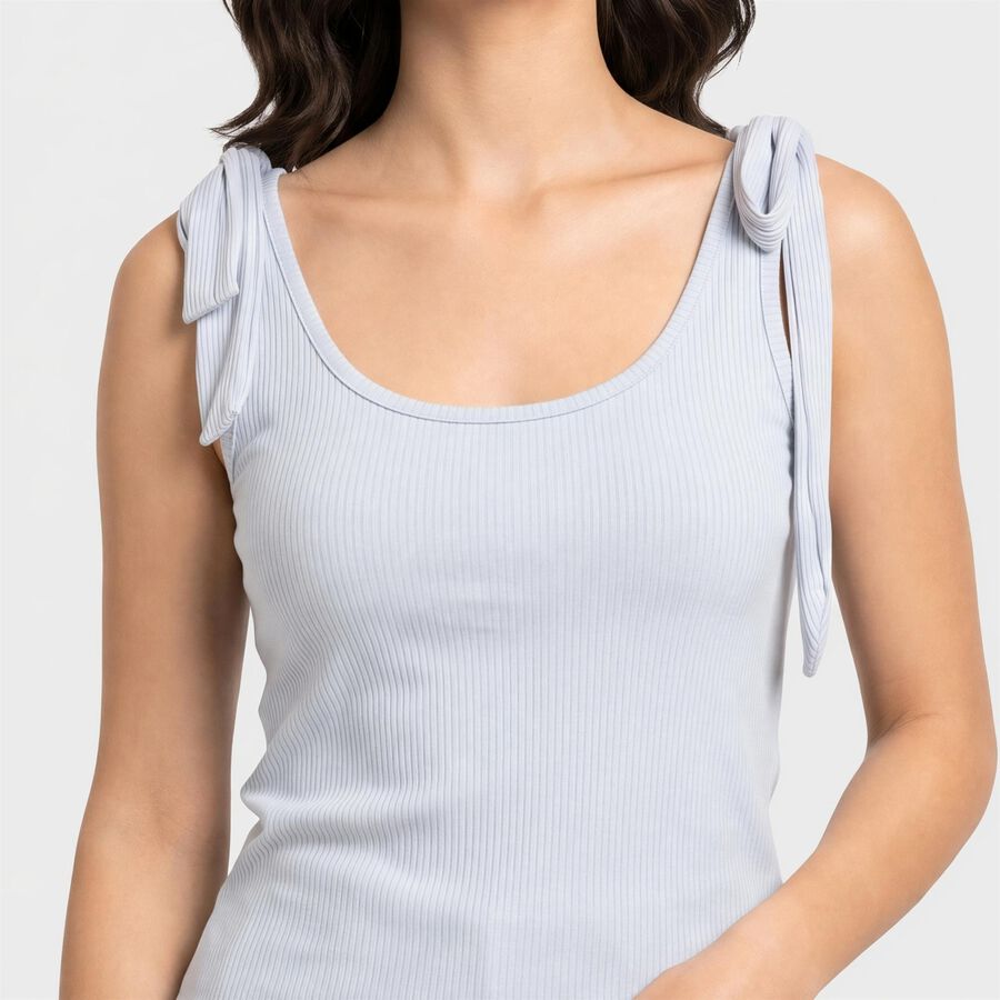 Women's Light Blue Round Neck Regular T-Shirt, हल्का नीला, large